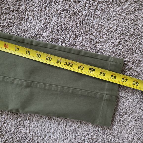 High Rise Tapered Pants Womens M/28 Waist Olive Green Boho Retro Army Y2K - Picture 8 of 9